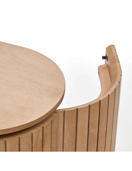 Mueble TV LICIA 4 puertas 200 x 55 cm mango/metal negro  - Kave Home