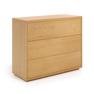 Cómoda ABILEN 3 cajones 90 x 75 cm roble FSC 100% - Kave Home. M0400008MM40. Vackart, tu tienda de diseño