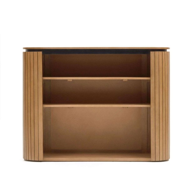 Estantería LICIA 120 x 90 cm mango/metal negro   - Kave Home