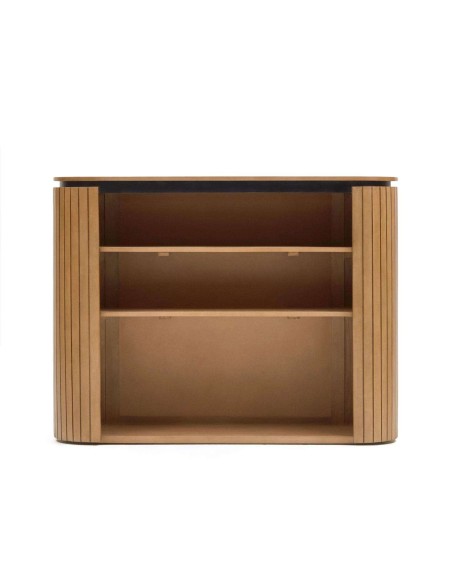 Estantería LICIA 120 x 90 cm mango/metal negro   - Kave Home