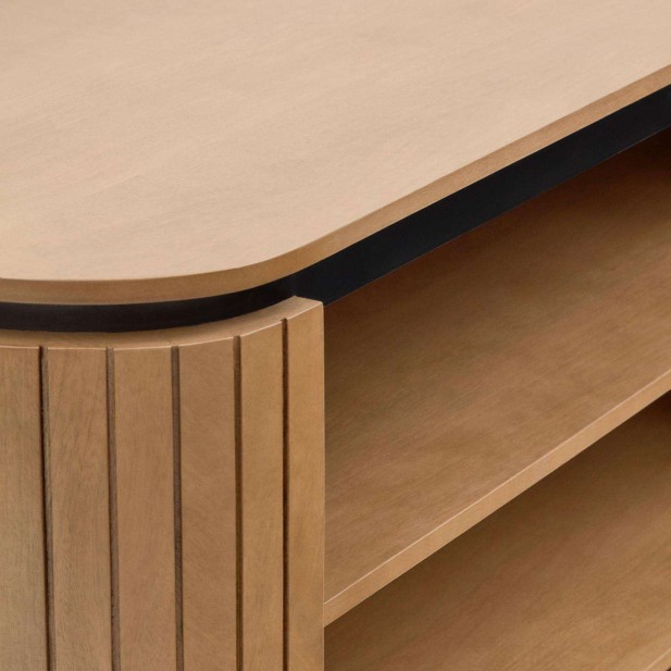 Estantería LICIA 120 x 90 cm mango/metal negro   - Kave Home