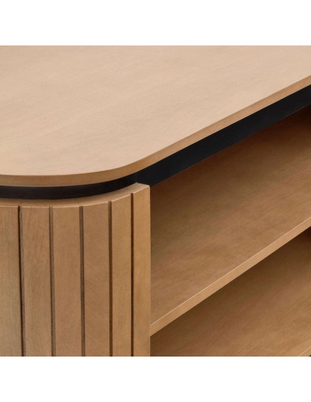 Estantería LICIA 120 x 90 cm mango/metal negro   - Kave Home