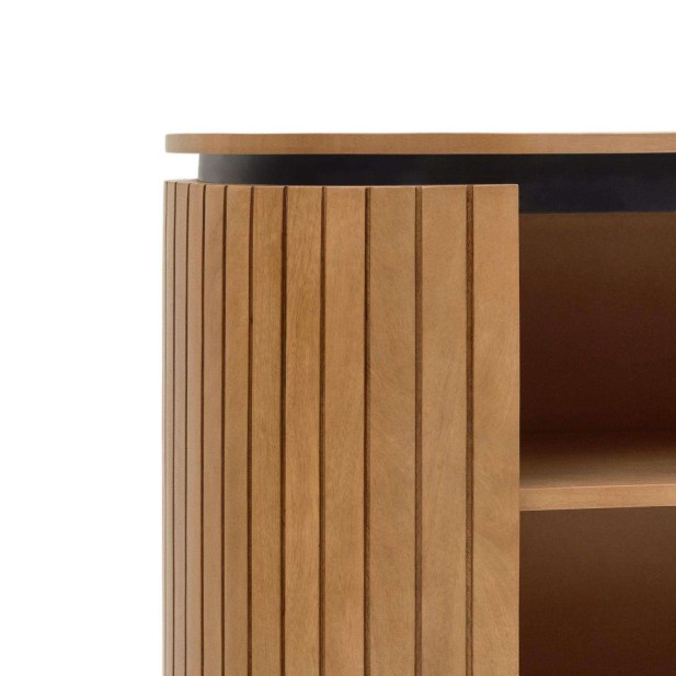 Estantería LICIA 120 x 90 cm mango/metal negro   - Kave Home