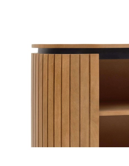 Estantería LICIA 120 x 90 cm mango/metal negro   - Kave Home