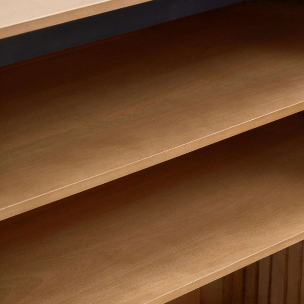 Estantería LICIA 120 x 90 cm mango/metal negro   - Kave Home