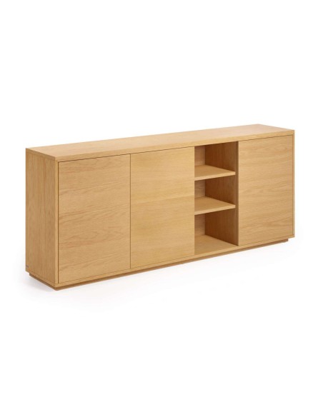 Aparador ABILEN 3 puertas 180 x 75 cm chapa roble FSC 100% - Kave Home