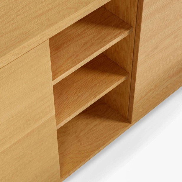 Aparador ABILEN 3 puertas 180 x 75 cm chapa roble FSC 100% - Kave Home Aparador ABILEN 3 puertas 180 x 75 cm chapa roble FSC 100% - Kave Home
