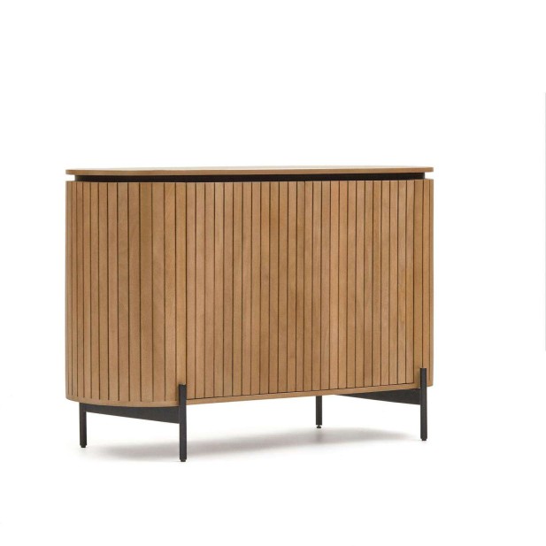 Aparador LICIA 2 puertas 120 x 80 cm madera mango/metal negro  - Kave Home