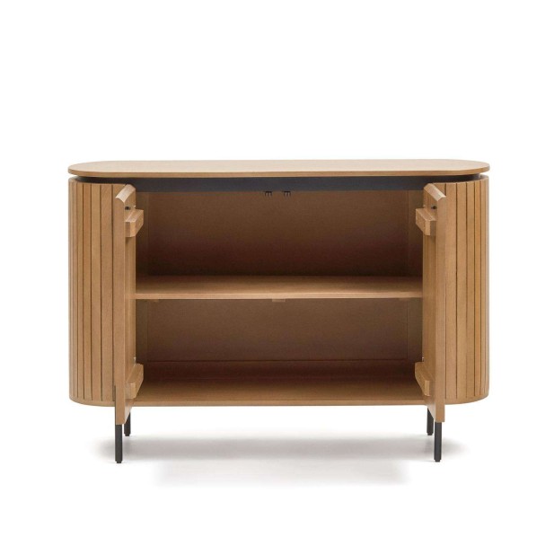 Aparador LICIA 2 puertas 120 x 80 cm madera mango/metal negro  - Kave Home