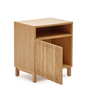 Mesita de noche Beyla madera fresno/chapa roble 53 x 62 cm - Kave Home 2