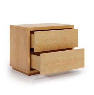 Mesita de noche ABILEN de chapa de roble 53 x 44 cm FSC 100% - Kave Home 2