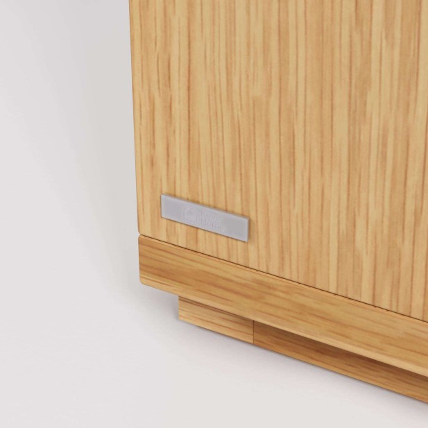 Mesita de noche ABILEN de chapa de roble 53 x 44 cm FSC 100% - Kave Home Mesita de noche ABILEN de chapa de roble 53 x 44 cm FSC 100% - Kave Home