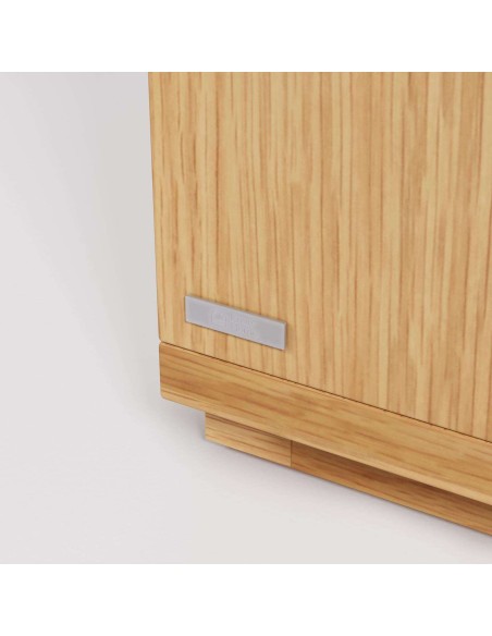 Mesita de noche ABILEN de chapa de roble 53 x 44 cm FSC 100% - Kave Home