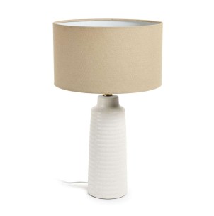 Lámpara de mesa Mijal cerámica acabado blanco - Kave Home. AB0387J33. Vackart, tu tienda de diseño