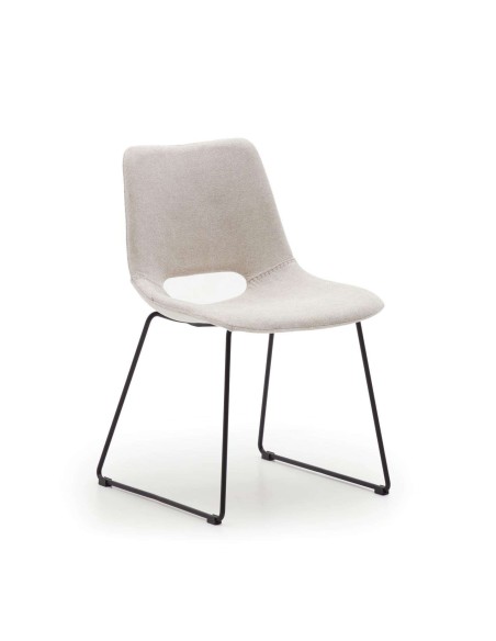 Silla Zahara beige/negro - Kave Home