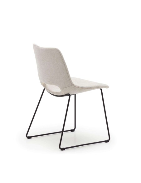 Silla Zahara beige/negro - Kave Home