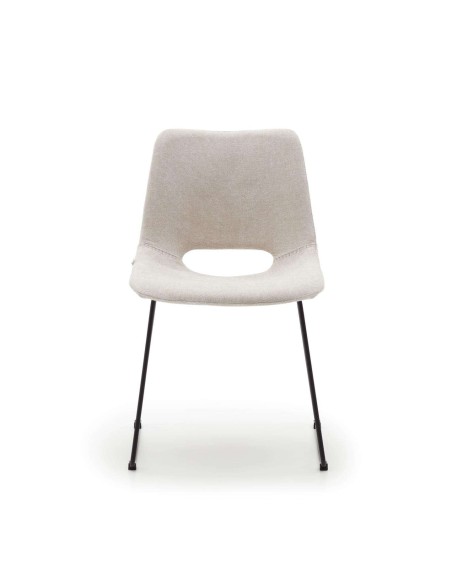 Silla Zahara beige/negro - Kave Home