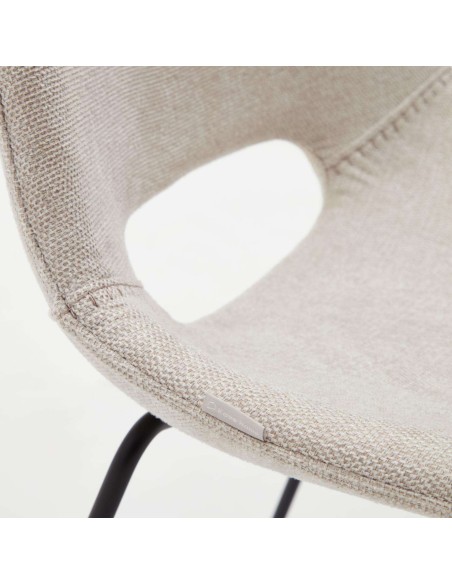 Silla Zahara beige/negro - Kave Home