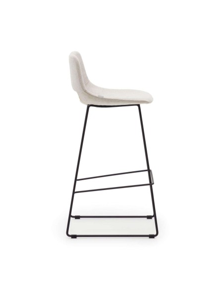 Taburete Zahara 76 cm beige/negro - Kave Home