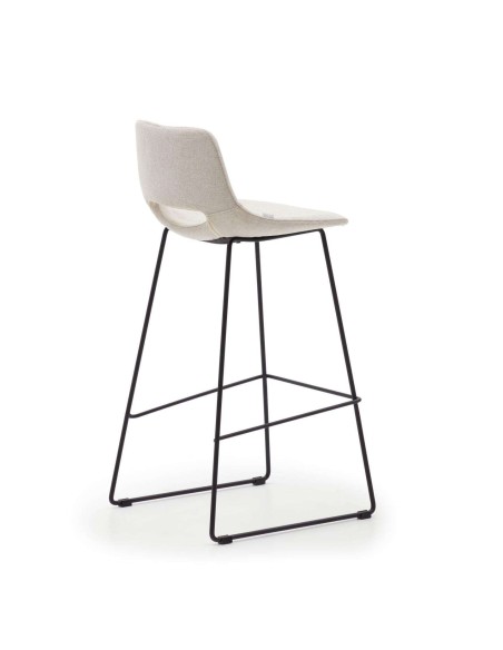 Taburete Zahara 76 cm beige/negro - Kave Home