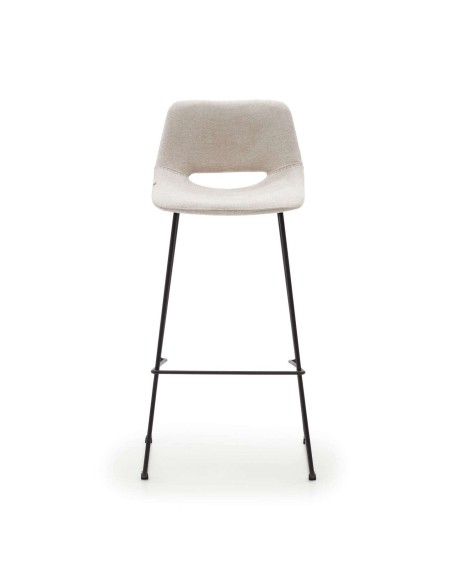 Taburete Zahara 76 cm beige/negro - Kave Home