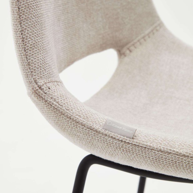 Taburete Zahara 76 cm beige/negro - Kave Home