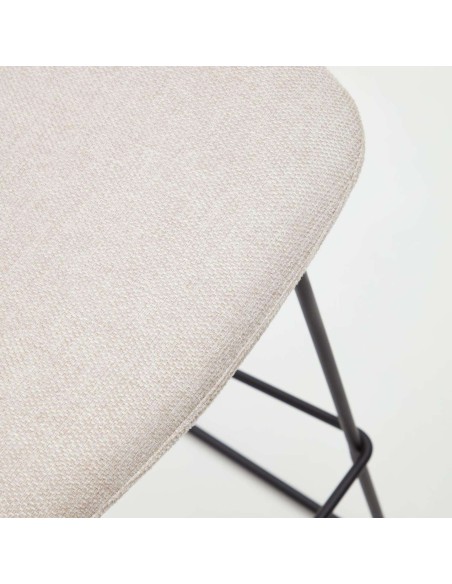 Taburete Zahara 76 cm beige/negro - Kave Home