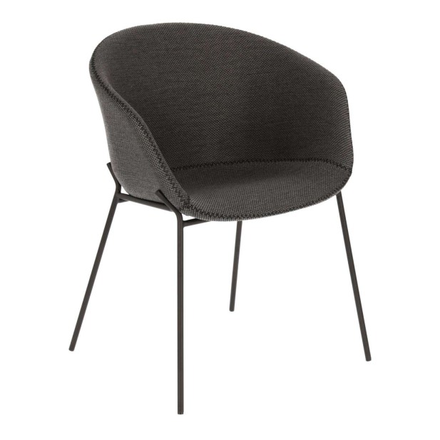 Silla Yvette gris oscuro - Kave Home
