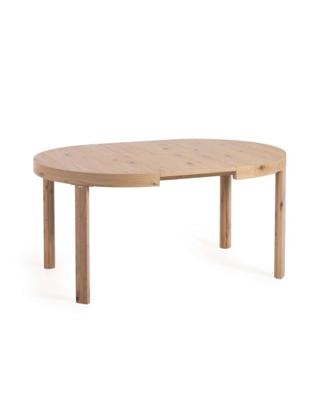 Mesa extensible redonda COLLEEN Ø120(170) x 120 cm chapa roble - Kave Home