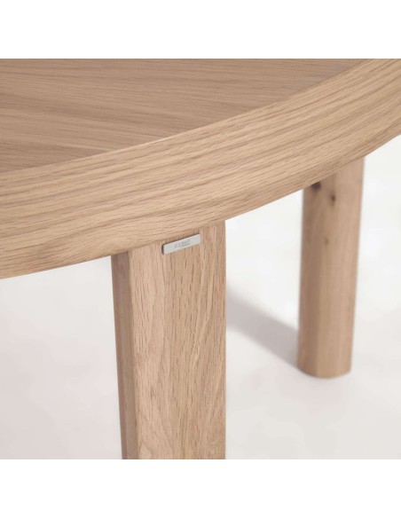 Mesa extensible redonda COLLEEN Ø120(170) x 120 cm chapa roble - Kave Home