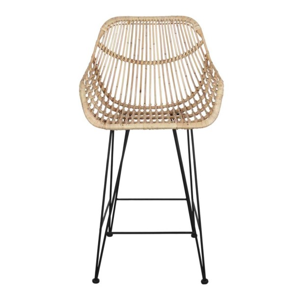 Taburete ALVINIA MINI 66 cm, Metal / Ratán Natural. Vackart Taburete ALVINIA MINI 66 cm, Metal / Ratán Natural. Vackart