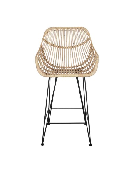 Taburete ALVINIA MINI 66 cm, Metal / Ratán Natural. Vackart