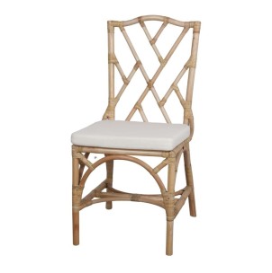 Silla CHIPPENDALE, Ratán Natural / Textil - Vackart. Las más exclusivas y modernas sillas de diseño nórdico, solo en Vackart, tu tienda diseño online.