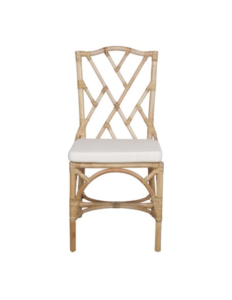 Silla CHIPPENDALE, Ratán Natural / Textil. Vackart