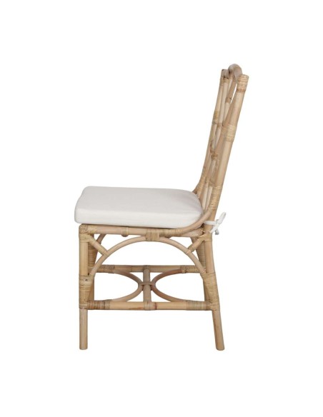 Silla CHIPPENDALE, Ratán Natural / Textil. Vackart