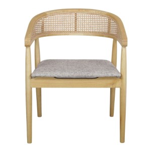 Silla con Brazos TIANA, Madera / Fibra Natural / Textil. Vackart 2