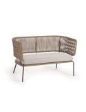 Sofá NADIN 2 plazas cuerda beige/acero galvanizado 135 cm - Kave Home
