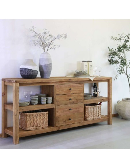 Aparador BERLIOT, Madera Reciclada Natural. Vackart