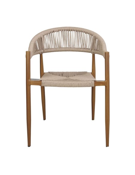 Silla Exterior PIAMONTE, Metal / Cuerda Sintética / Natural. Vackart