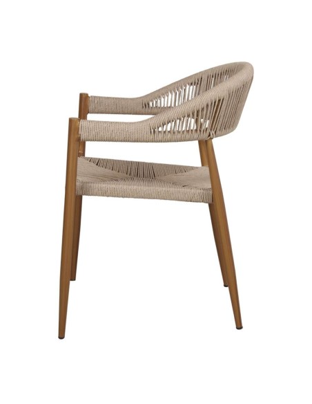 Silla Exterior PIAMONTE, Metal / Cuerda Sintética / Natural. Vackart