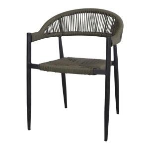Silla Exterior PIAMONTE, Metal / Cuerda Sintética / Verde Oliva - Vackart. Las más exclusivas y modernas sillas de diseño nórdico, solo en Vackart, tu tienda diseño.
