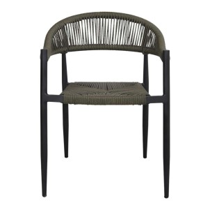 Silla Exterior PIAMONTE, Metal / Cuerda Sintética / Verde Oliva. Vackart 2