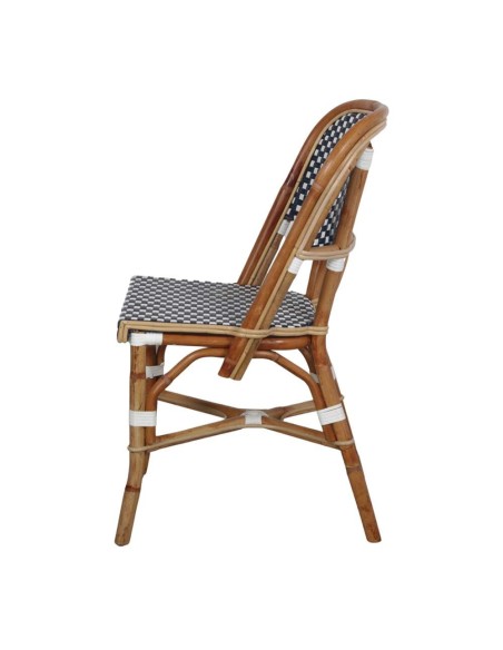 Silla MATIGNON, Ratán Natural / Ratán Sintético Azul. Vackart