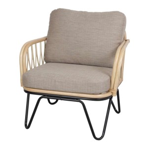 Sillón GARDAL, Ratán Natural / Metal / Textil - Vackart. Los más exclusivos y modernos sillones de diseño nórdico, solo en Vackart, tu tienda diseño online.
