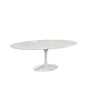 Mesa TULIP Ovalada 160x90 cm, Mármol Carrara