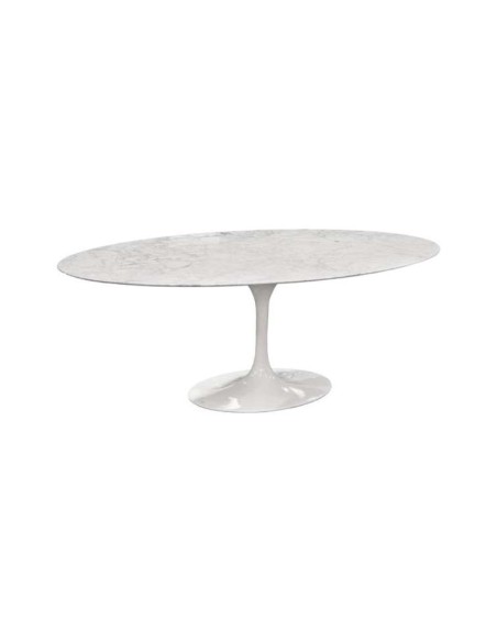 Mesa TULIP Ovalada 180x108, Mármol Carrara