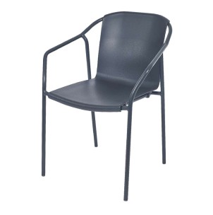 Silla Exterior MINNEAPOLIS, Metal / Plástico Antracita - Vackart. Las más exclusivas y modernas sillas de diseño nórdico, solo en Vackart, tu tienda diseño online.
