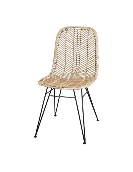 Silla ODESA, Ratán Natural / Metal. Vackart
