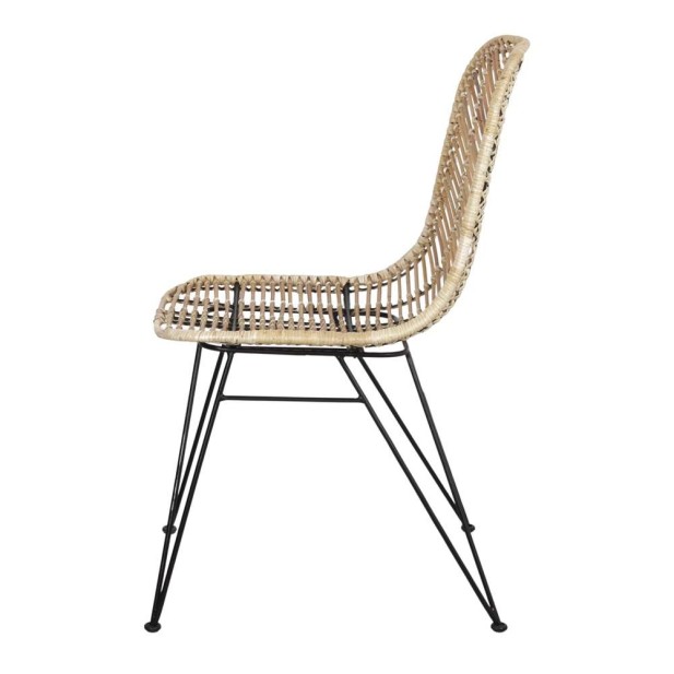 Silla ODESA, Ratán Natural / Metal. Vackart Silla ODESA, Ratán Natural / Metal. Vackart