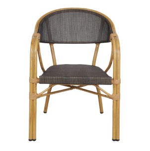 Silla Exterior SITIAL, Metal Natural / Textilene Gris. Vackart 2